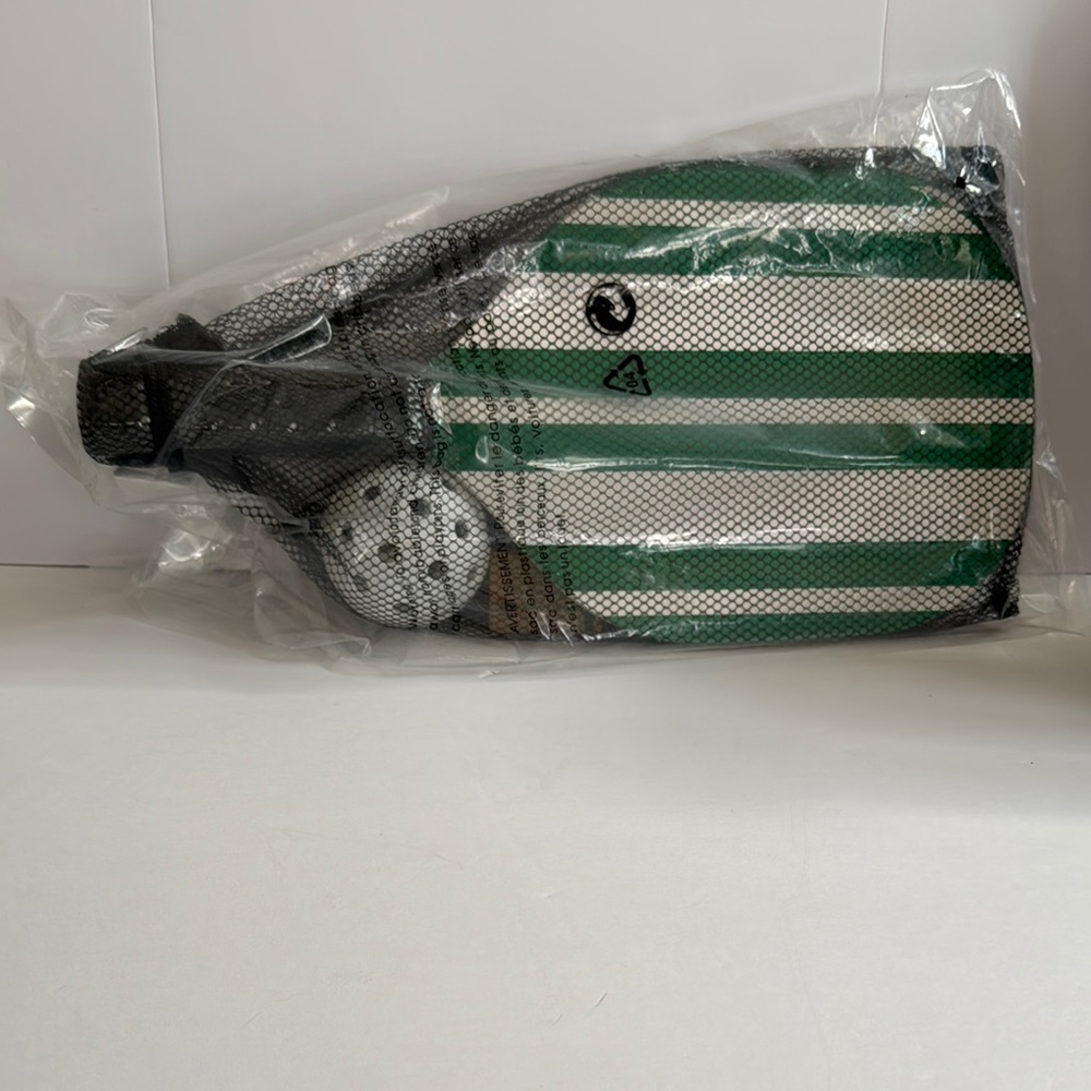 Show Me Your Mumu Green and White Striped Pickleball Set